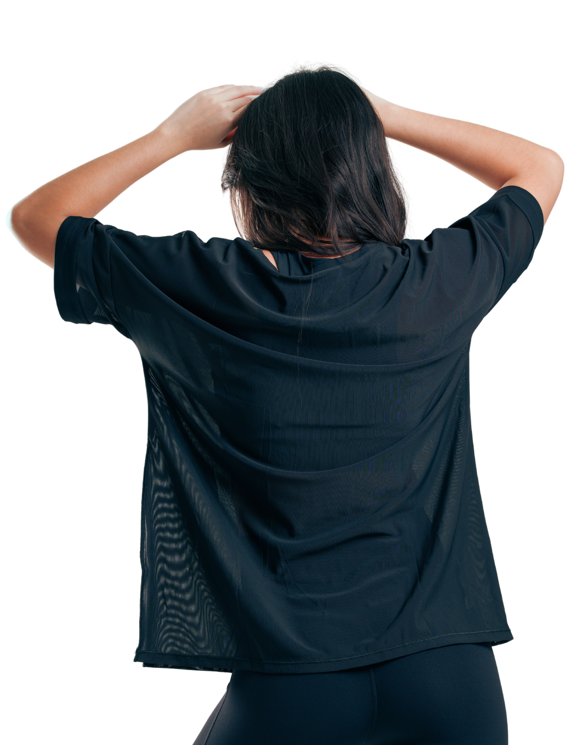 T-SHIRT MESH SPLIT HERO NEGRO