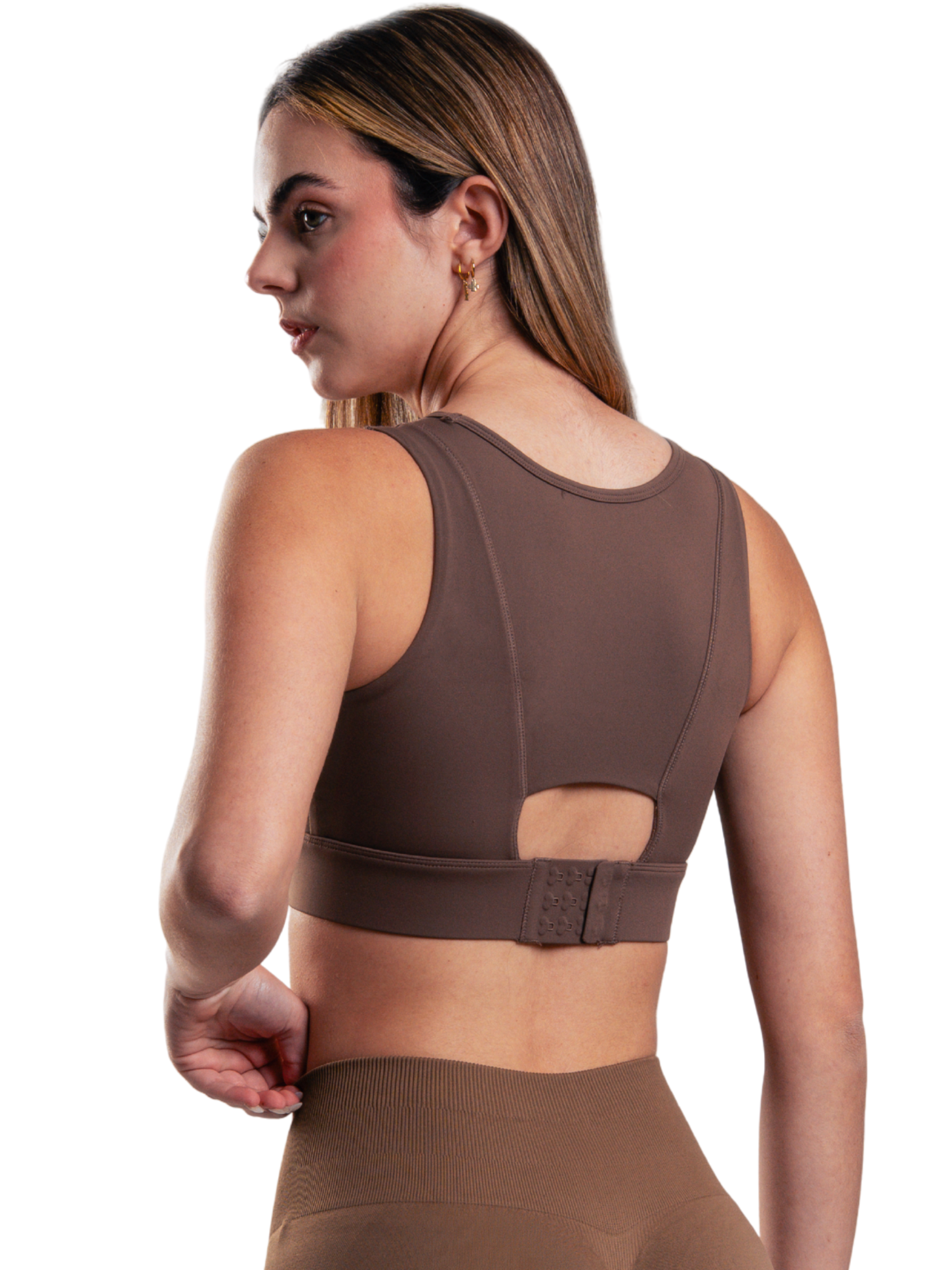 TOP HALTER PRO HERO MARRON