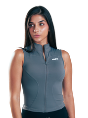 TOP NECK ZIPPER HERO GRIS