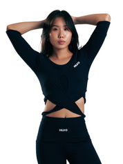 TOP YOGA CROSS HERO NEGRO
