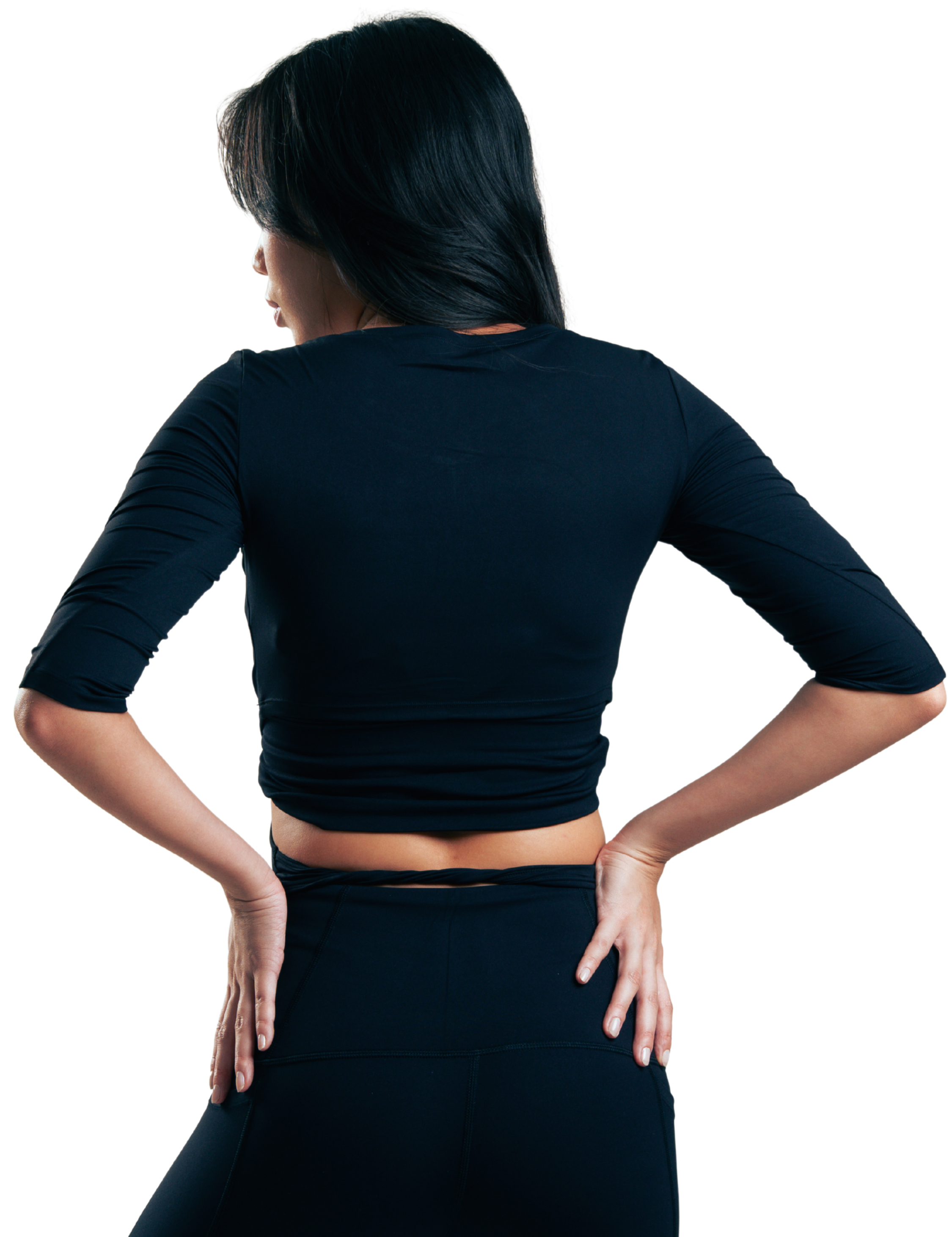 TOP YOGA CROSS HERO NEGRO