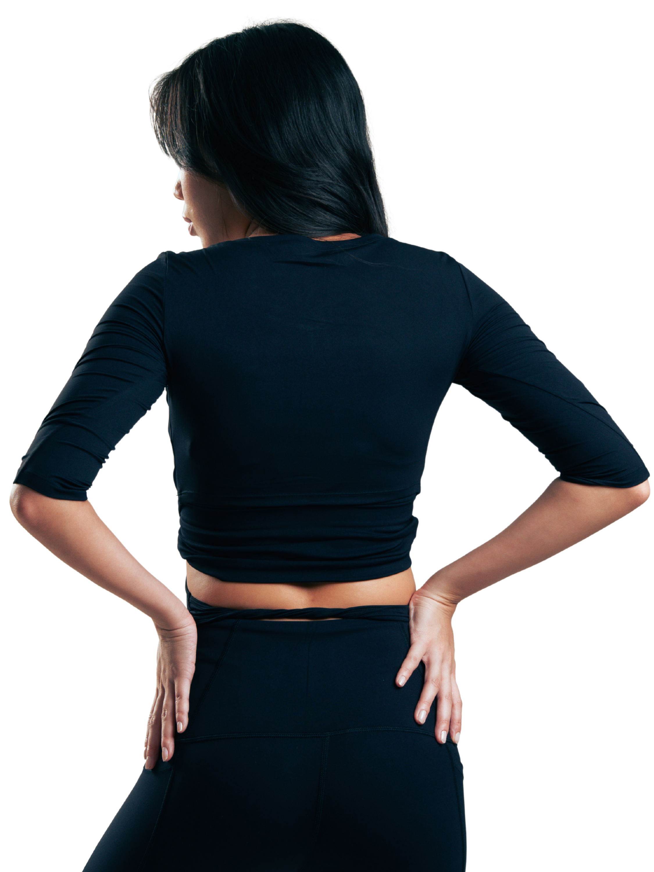 TOP YOGA CROSS HERO NEGRO