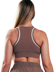 TOP YOGA RETRO HERO MARRON