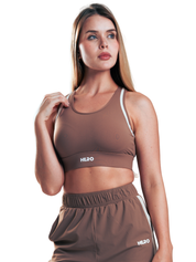 TOP YOGA RETRO HERO MARRON