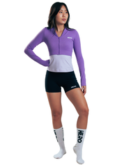 TOP ZIP CUELLO V HERO MORADO