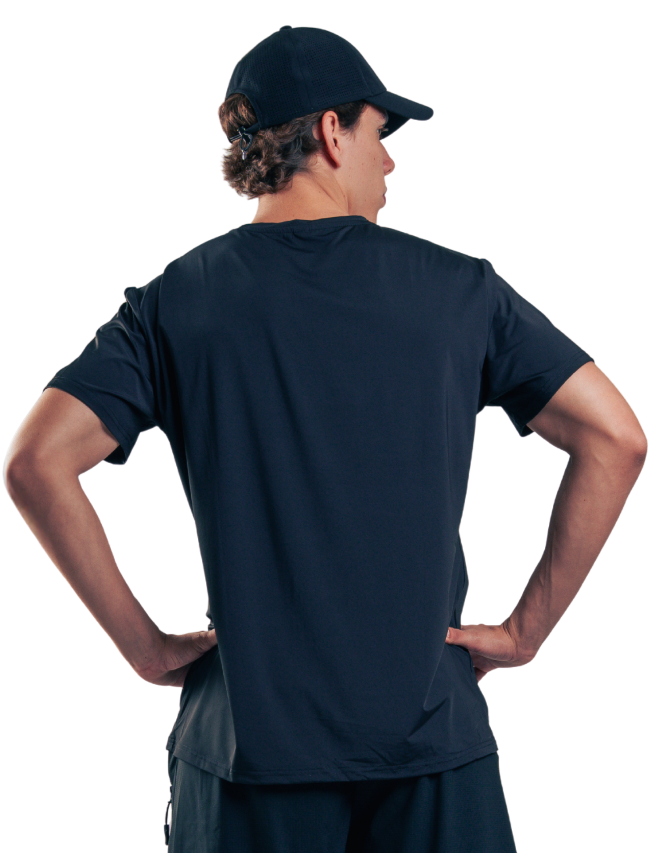 T SHIRT MEN BASIC HERO NEGRO