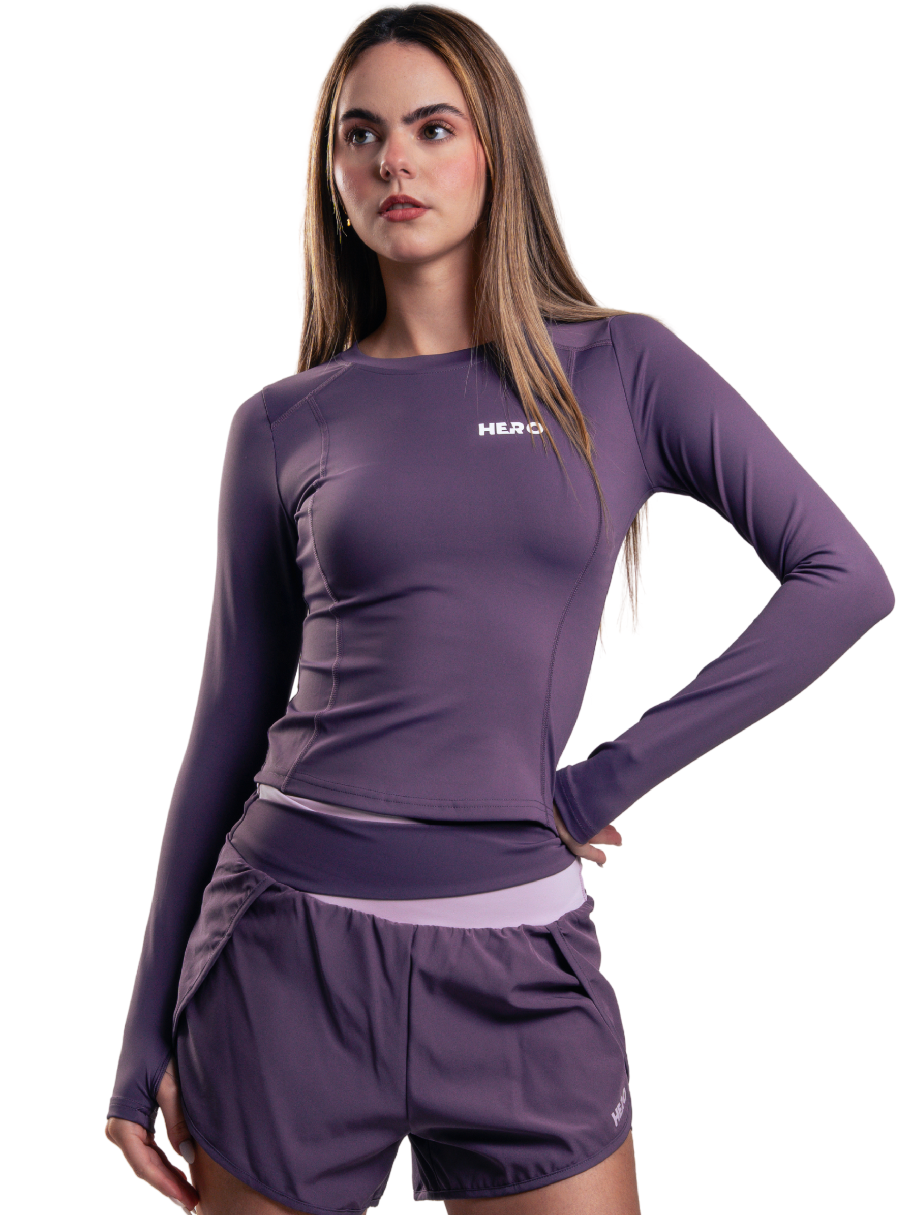 TSHIRT YOGA FIT HERO MORADO