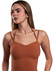 VESTIDO FOUR LINES HERO MARRON