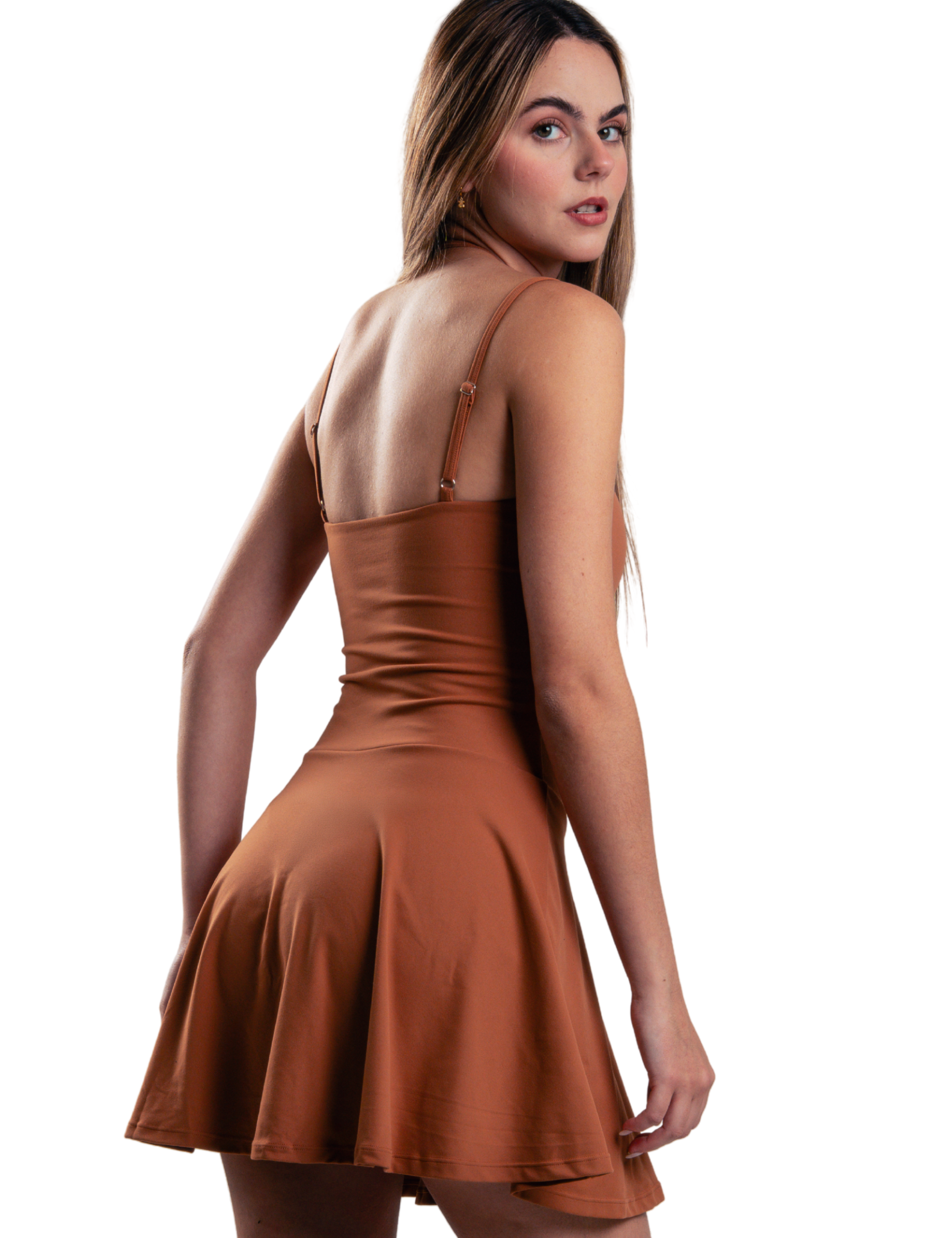 VESTIDO FOUR LINES HERO MARRON