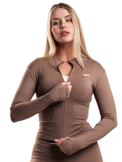 ZIP SWEATER HERO CHOCOLATE
