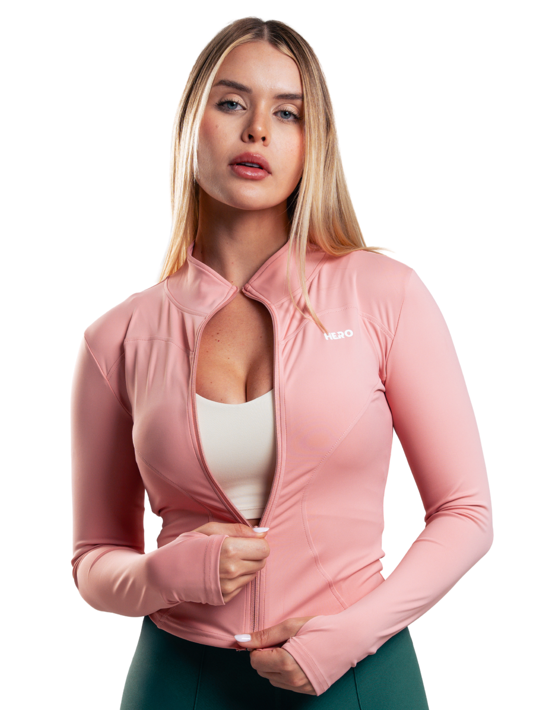 ZIP SWEATER HERO ROSADO PASTEL