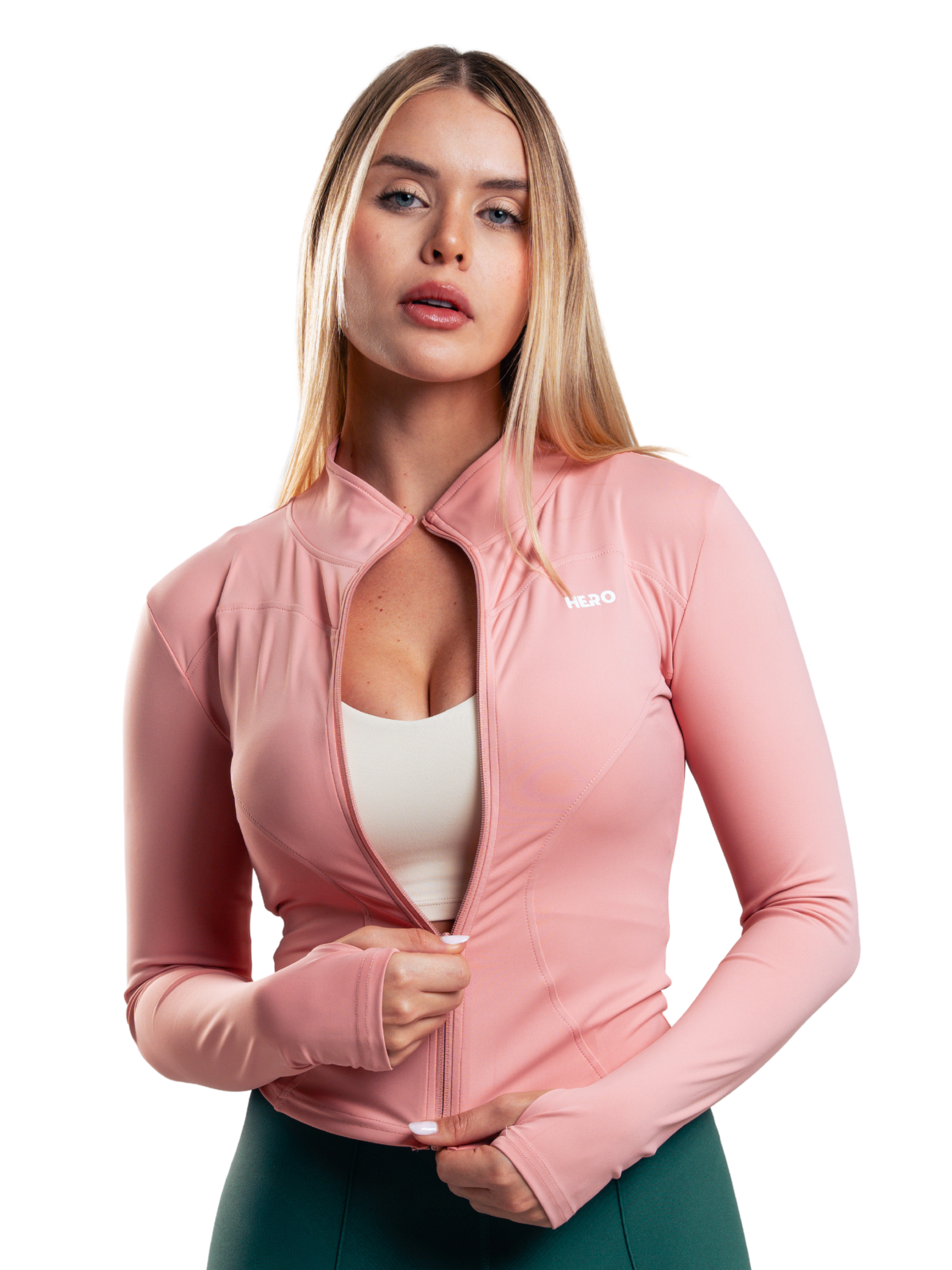 ZIP SWEATER HERO ROSADO PASTEL