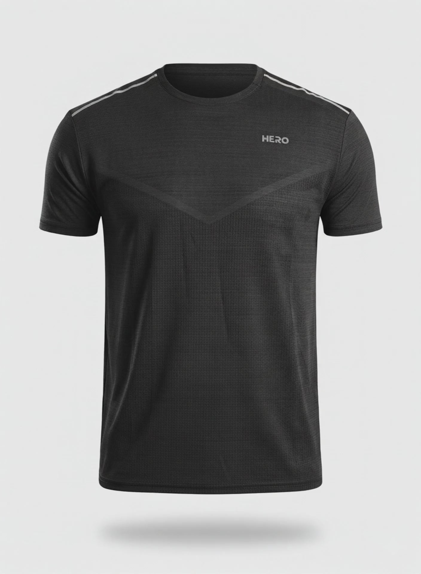 FRANELA DE CABALLERO LIGERA CON LINEA EN V HERO NEGRO