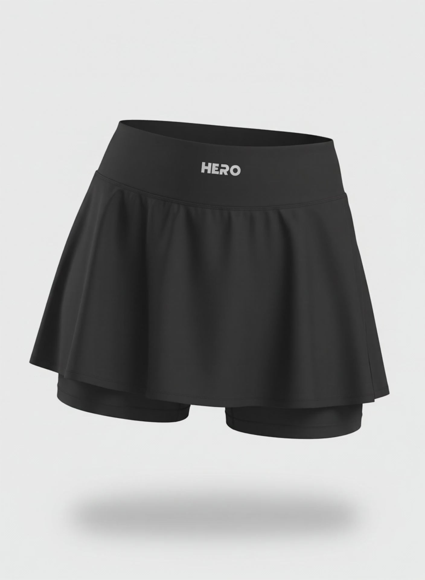 FALDA PLISADA LINEA HERO NEGRO