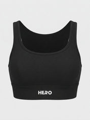 CROP TOP RIBBED HERO NEGRO