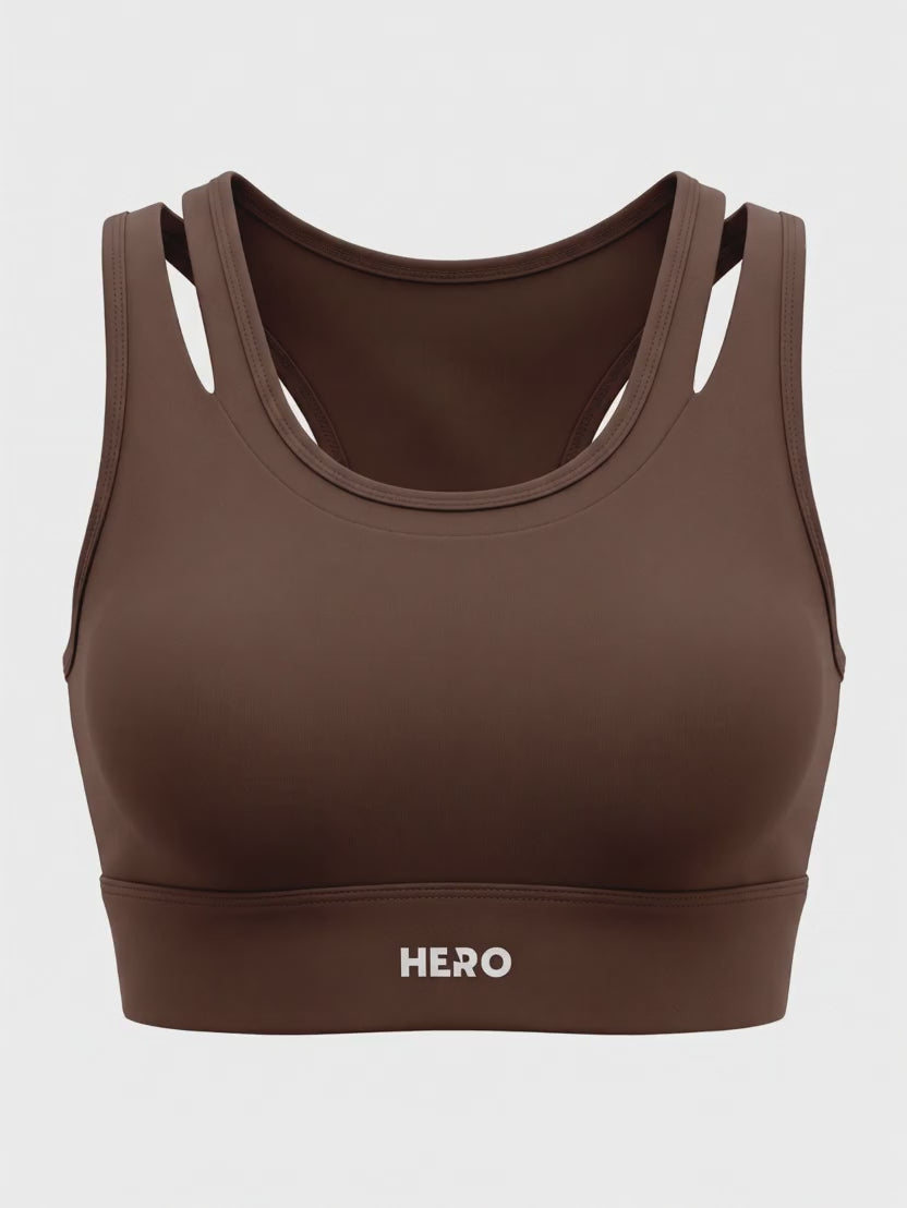 TOP HALTER PRO HERO MARRON
