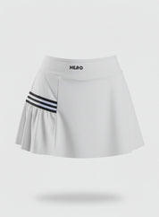 FALDA PLISADA 3 RAYAS HERO BLANCO