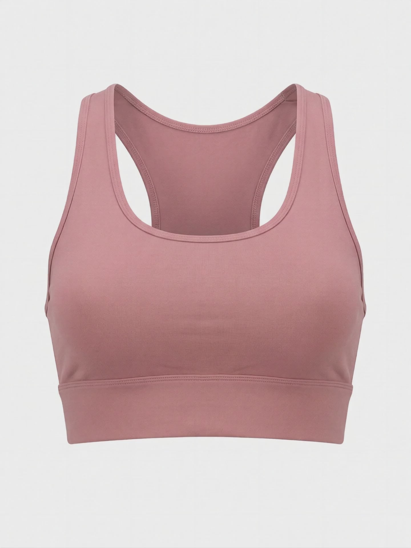 BRASIER DEPORTIVO CRUZADO LISO DESCOTADO EN U HERO ROSADO
