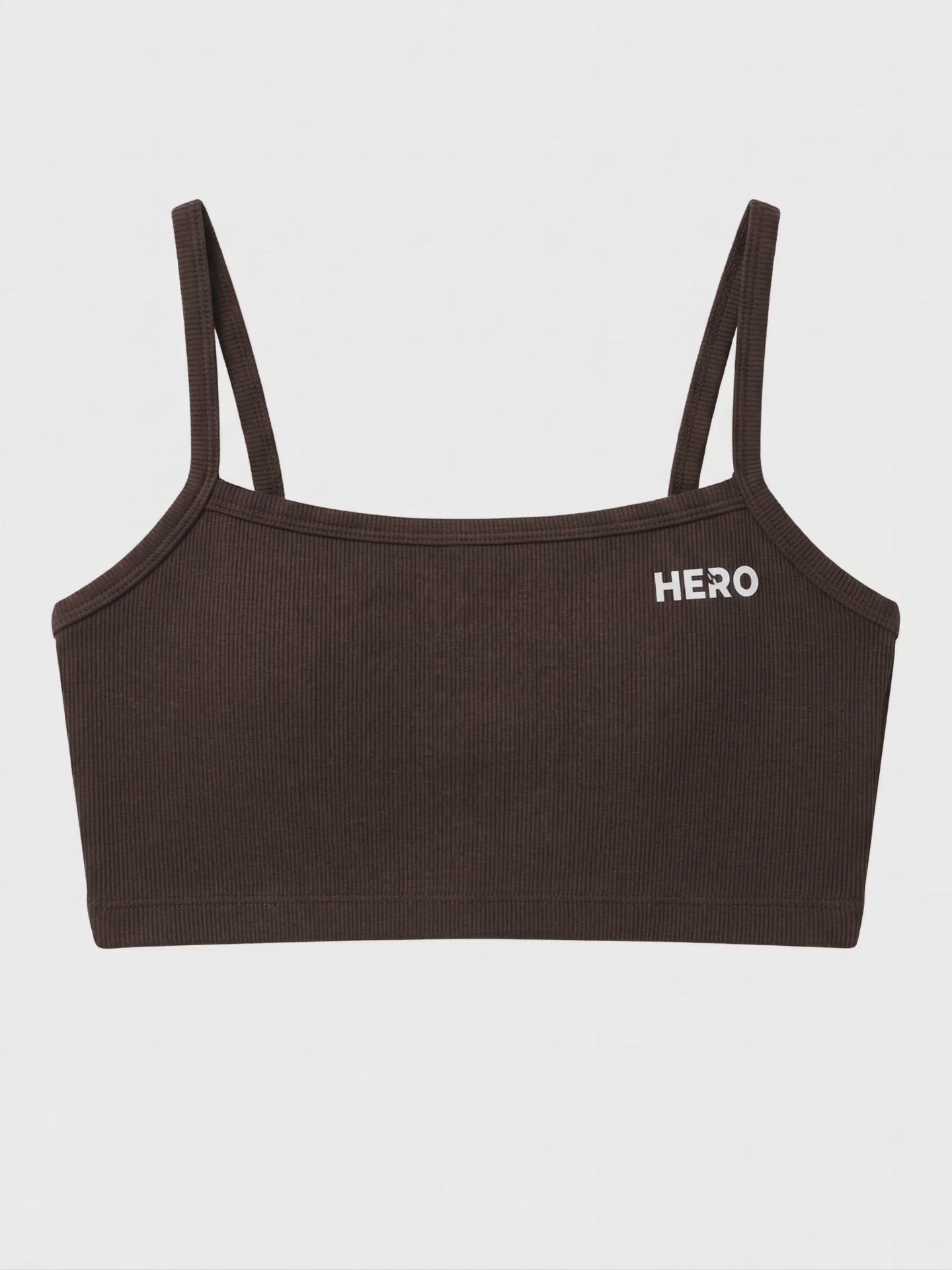 CROP TOP ACANALADO HERO MARRON