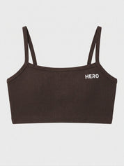 CROP TOP ACANALADO HERO MARRON