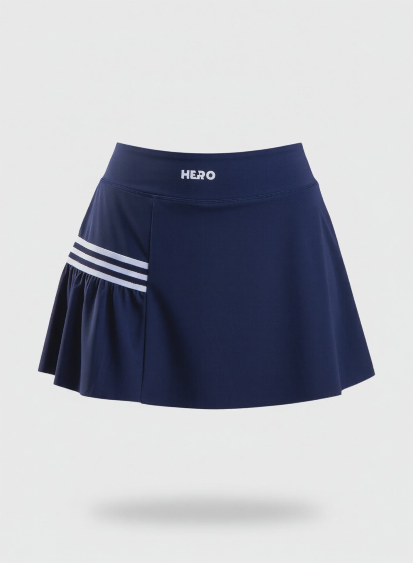 FALDA PLISADA 3 RAYAS HERO AZUL NAVY