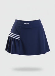 FALDA PLISADA 3 RAYAS HERO AZUL NAVY