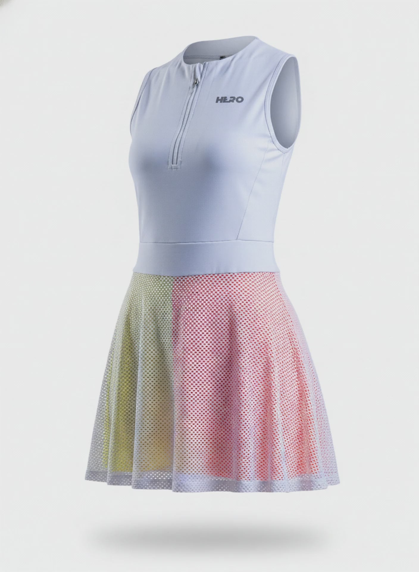 VESTIDO DEPORTIVO CON FALDA MALLADA HERO