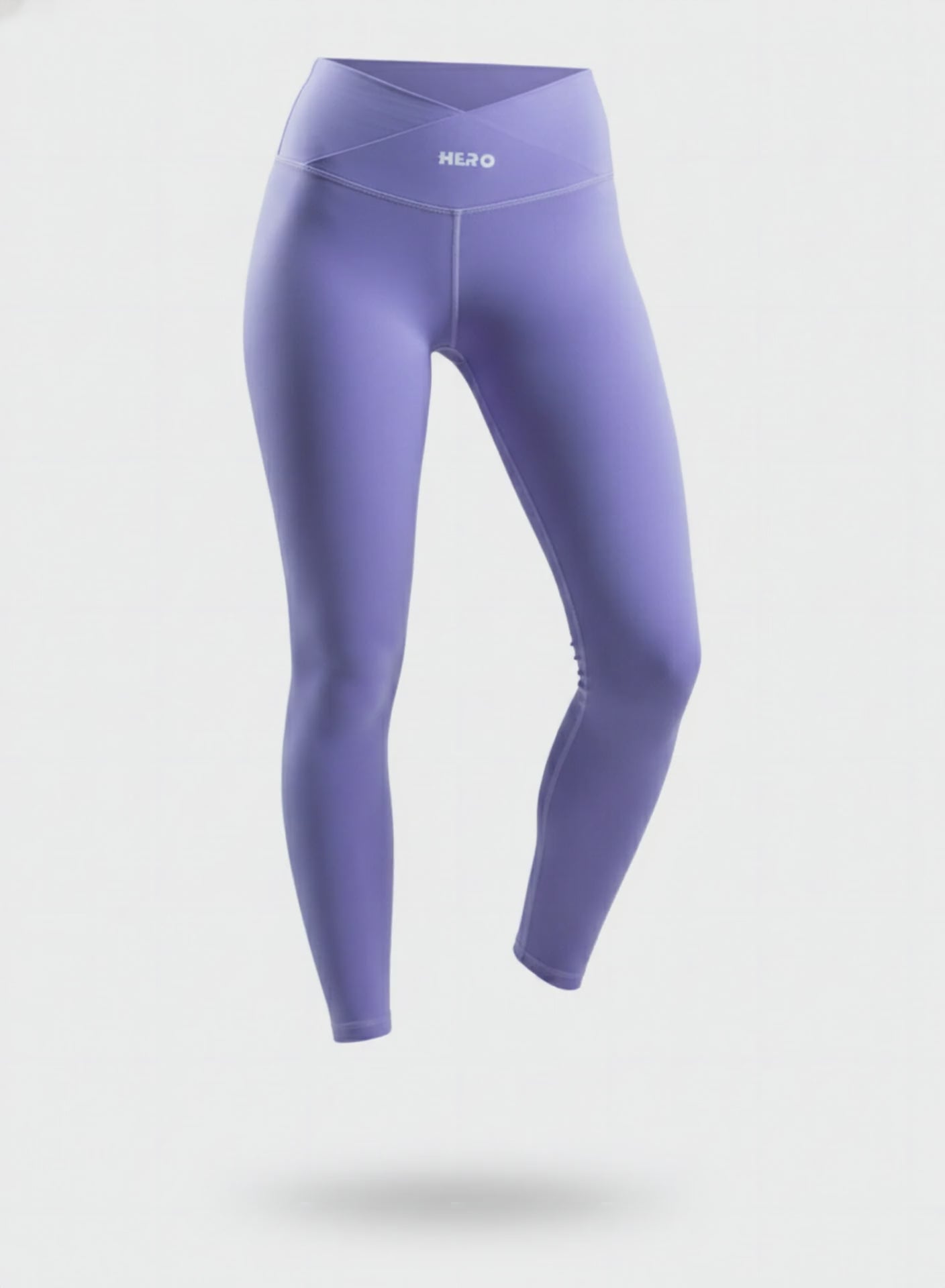 LEGGIN LISO DOBLE COSTURA CINTURA EN V HERO LILA