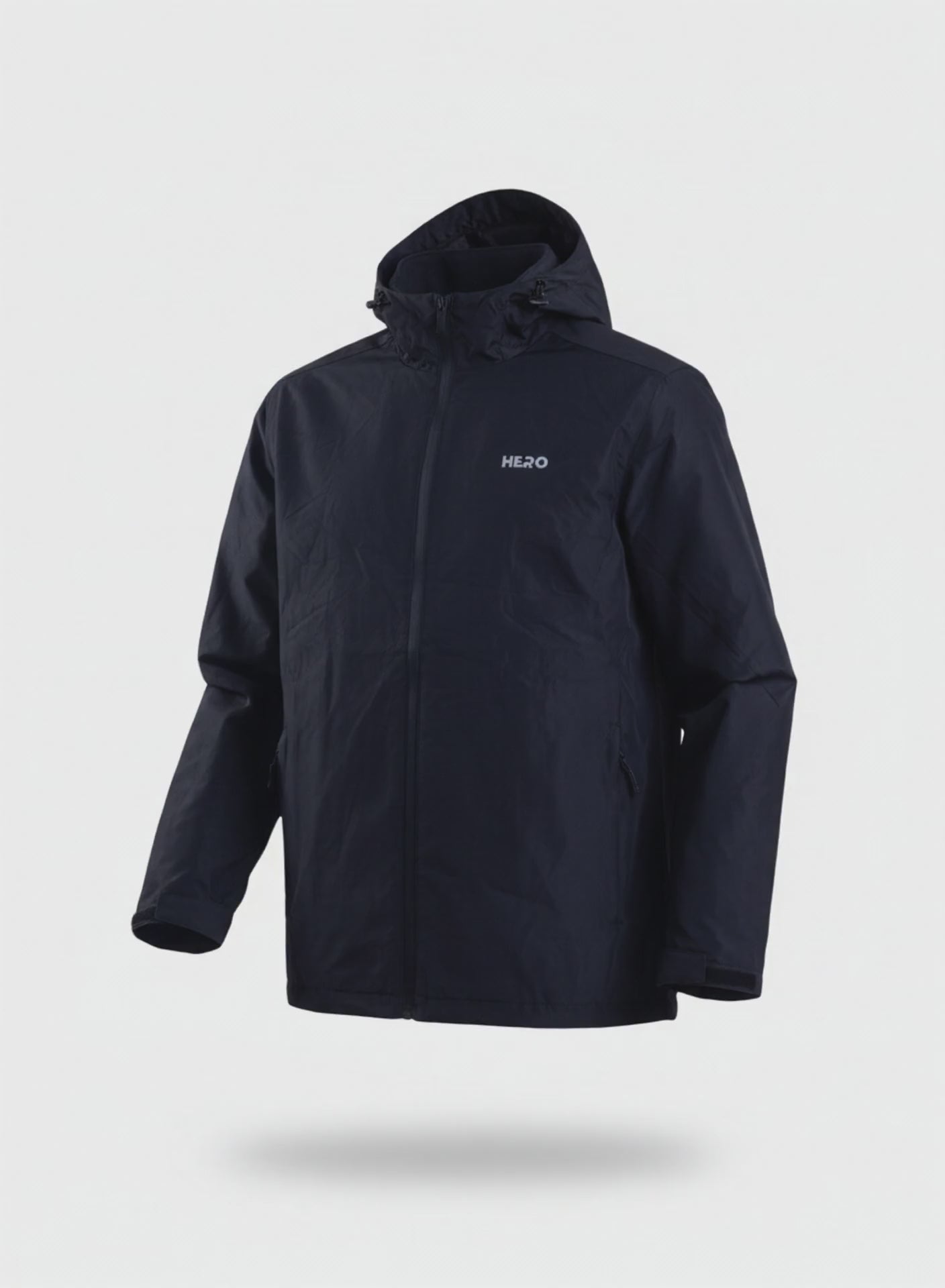 CHAQUETA IMPERMEABLE BASICA HERO NEGRO