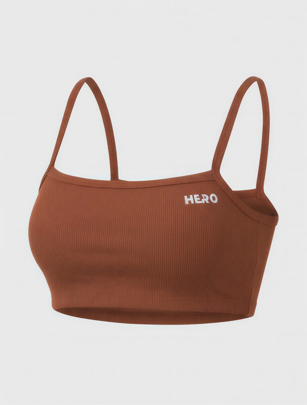 CROP TOP ACANALADO HERO MARRON CLARO