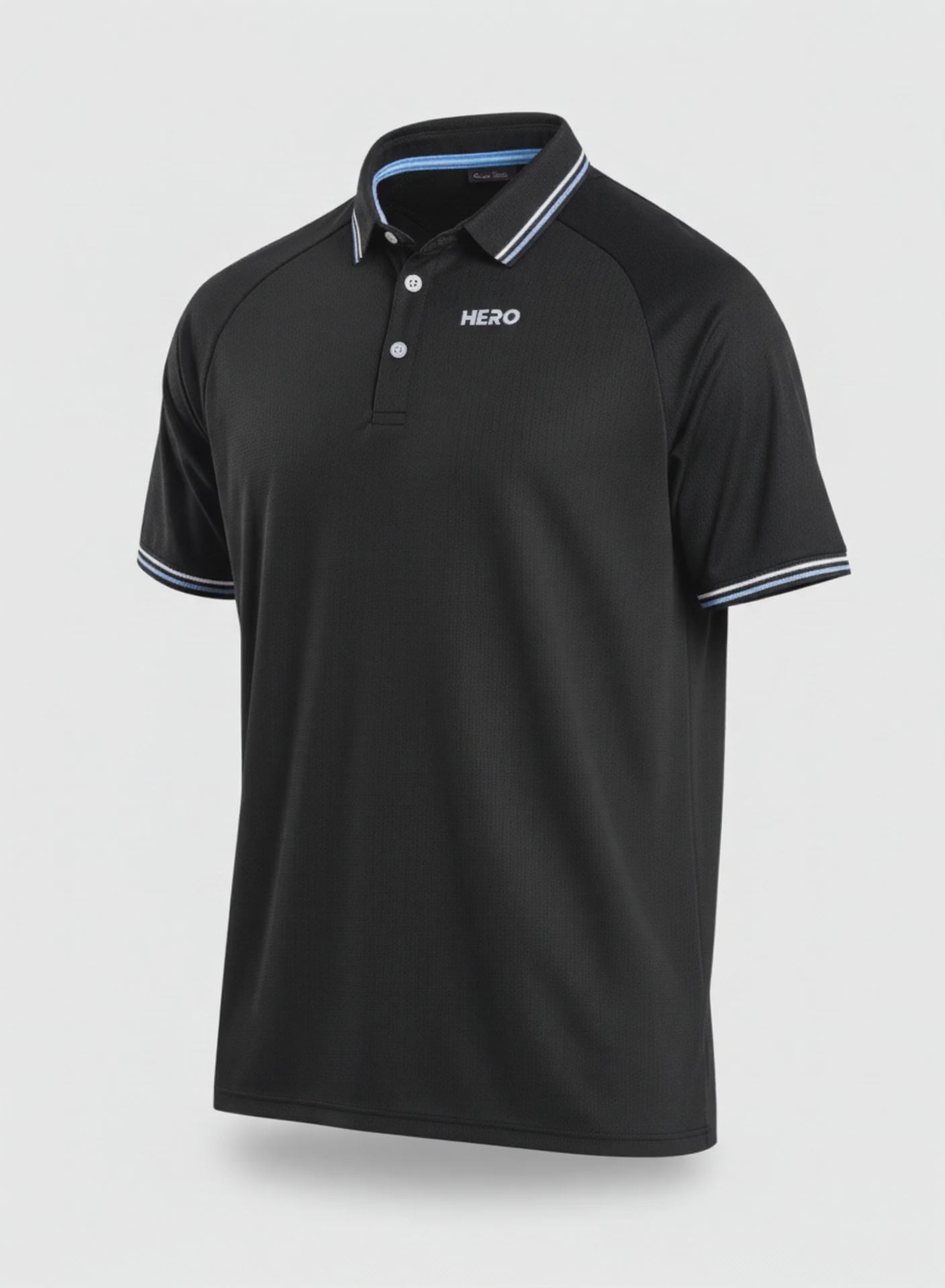 CHEMISE POLO 3 BOTONES GOLF HERO NEGRO