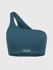 TOP ESCOTE EN UN HOMBRO HERO TURQUESA