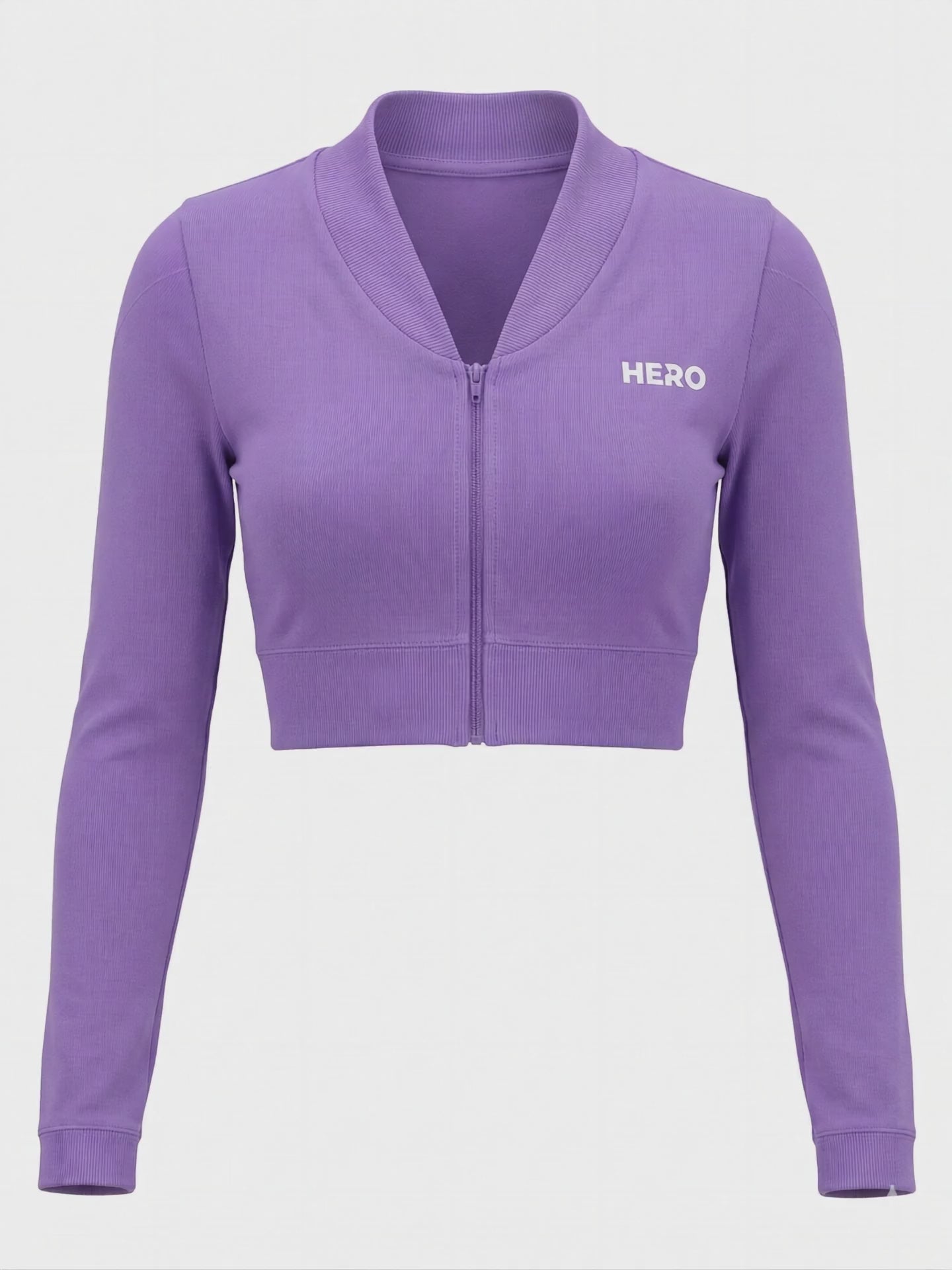 TOP ZIP CUELLO V HERO MORADO