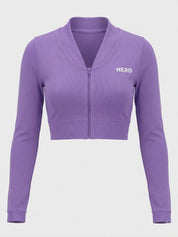 TOP ZIP CUELLO V HERO MORADO