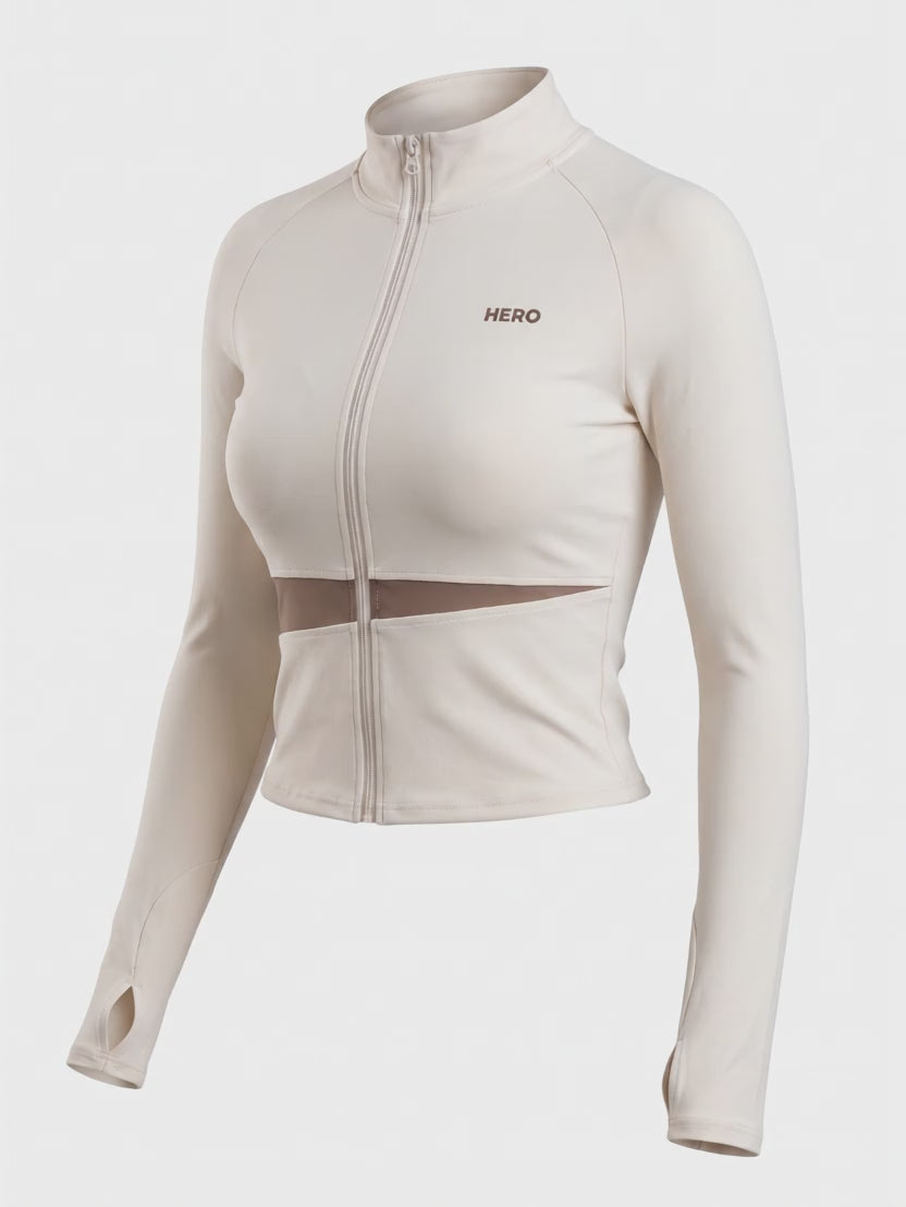 SUETER BASIC ZIP HERO BEIGE