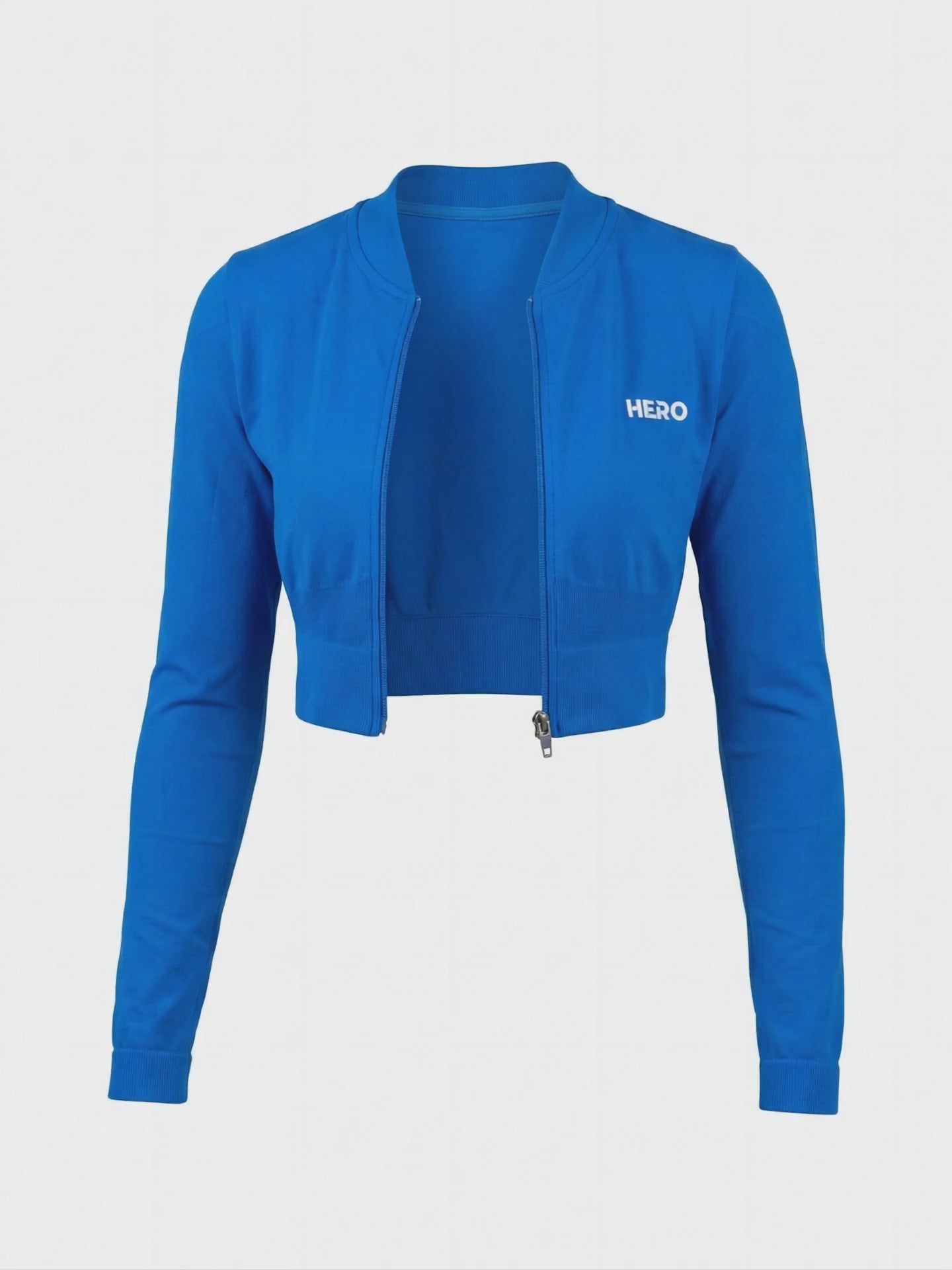 TOP ZIP CUELLO V HERO AZUL