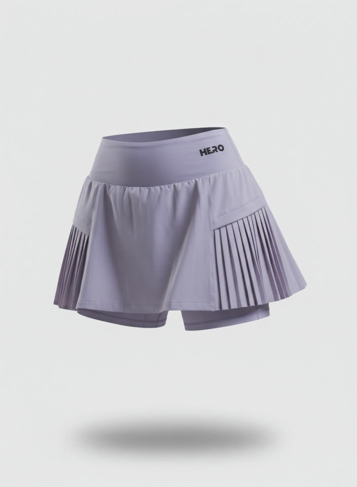 FALDA PLISADA CUADRADA HERO GRIS